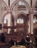 Witte, Emanuel de - The Interior of the Oude Kerk Amsterdam, during a Sermon